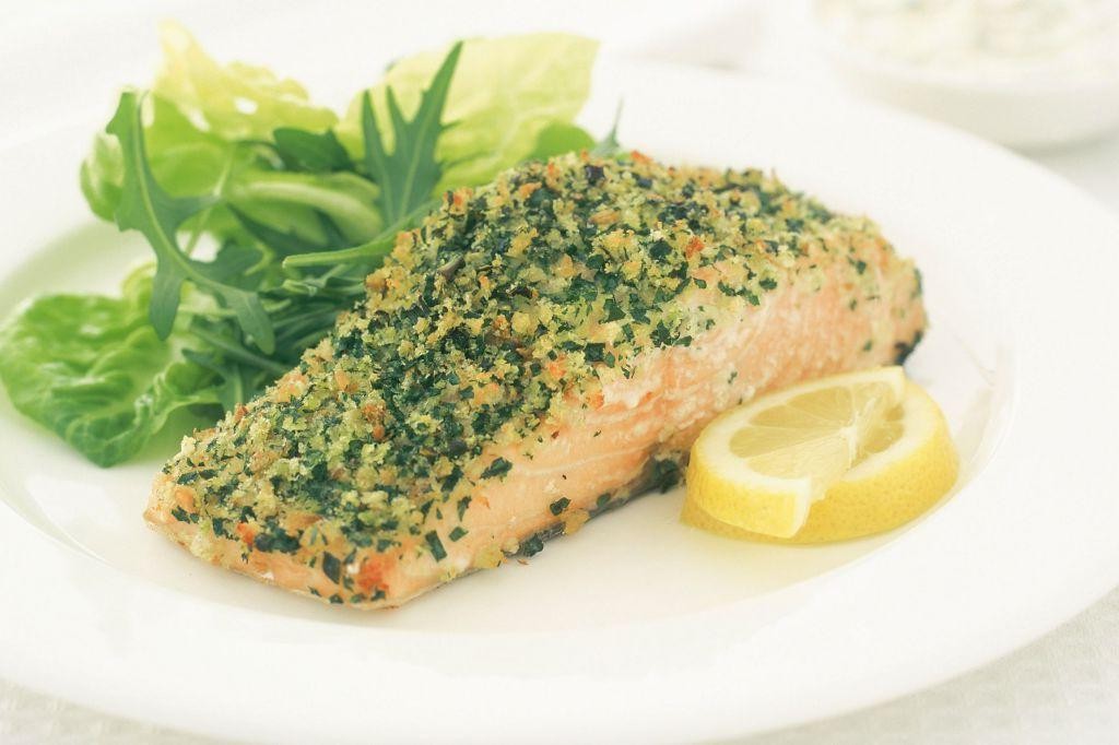 Herb Crusted Baked Salmon