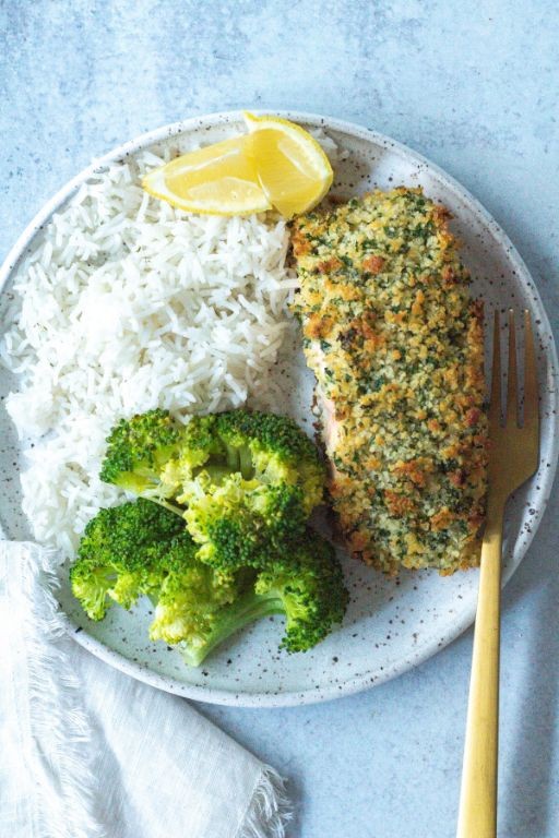 Herb Crusted Crispy Salmon