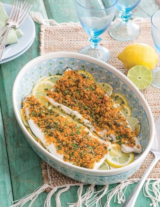 Herb-Crusted Grilled Trout