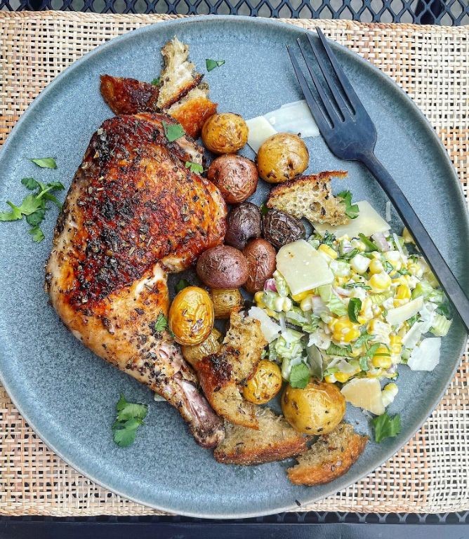 Herb-Roasted Chicken and Potato Medley