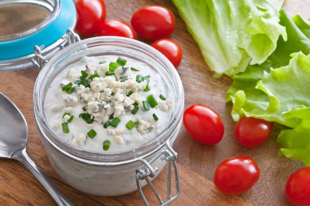 Herbed Blue Cheese Dressing with Fresh Chives