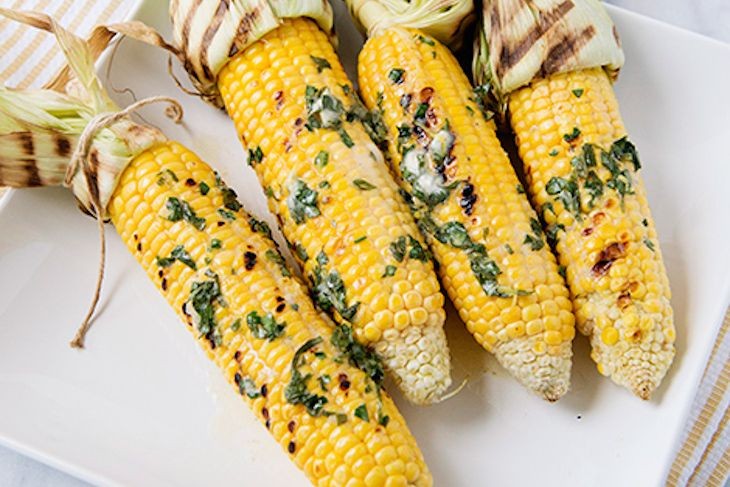 Herbed Butter Grilled Corn