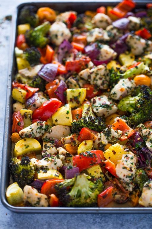 Herbed Chicken and Zucchini Sheet Pan Dinner