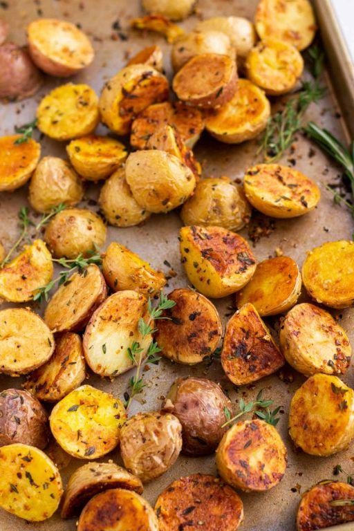 Herbed Funeral Potatoes with Thyme and Rosemary