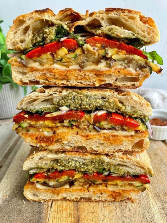Herbed Mascarpone and Grilled Vegetable Panini