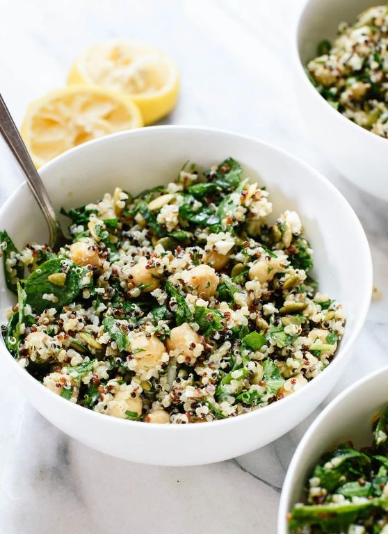 Herbed Quinoa Salad with Avocado and Chickpeas