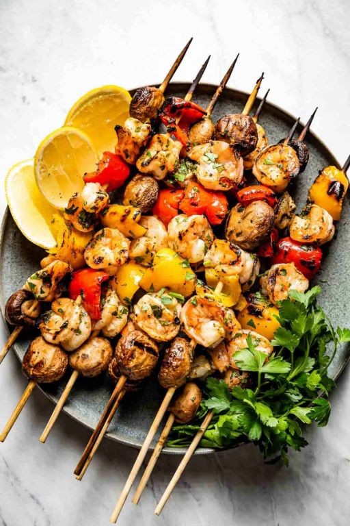 Herbed Shrimp and Vegetable Kabobs