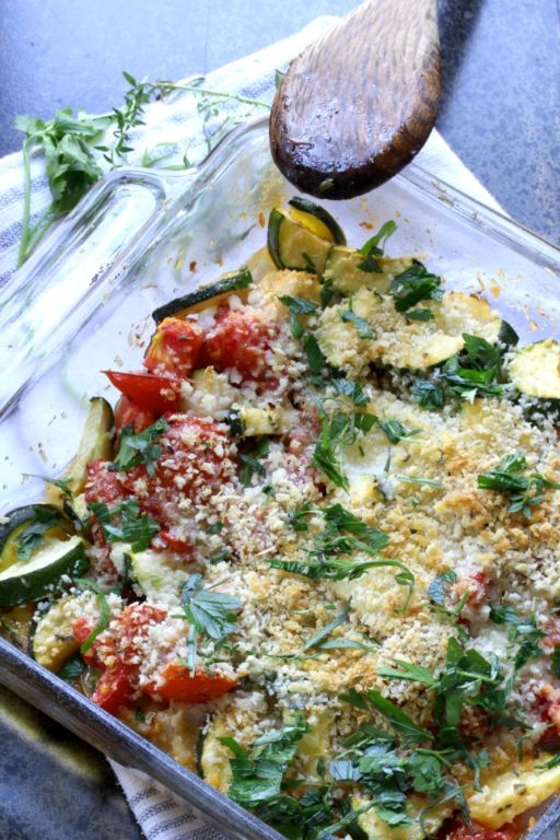 Herbed Tomato and Zucchini Casserole