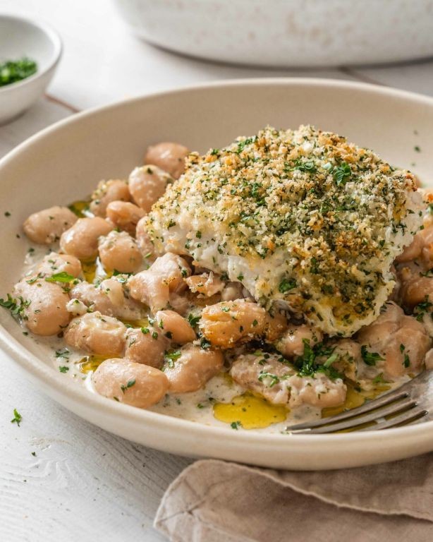High Protein Air Fryer Cod with Herb Crust