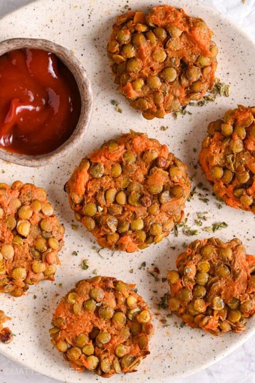 High Protein Air Fryer Lentil Patties