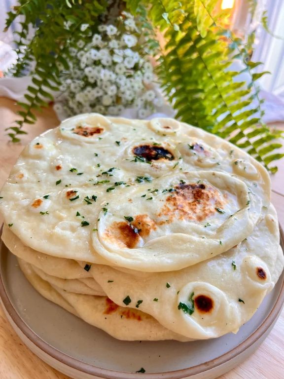 Homemade Garlic Naan Bread