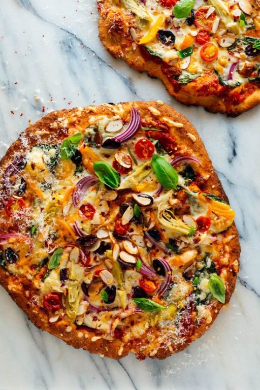 Homemade Pizza with Veggie Toppings