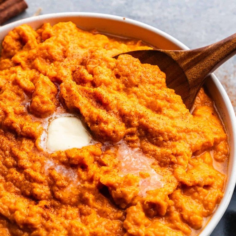 Honey Butter Smashed Sweet Potatoes