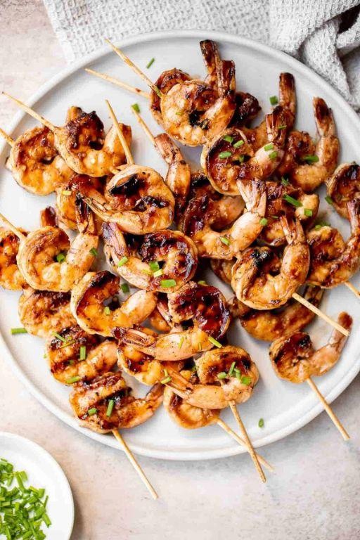 Honey Garlic Shrimp Skewers