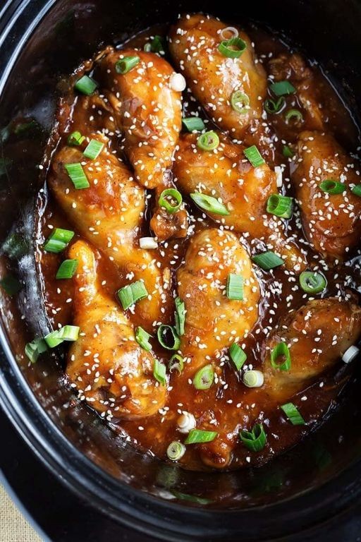 Honey Garlic Slow Cooker Chicken Legs
