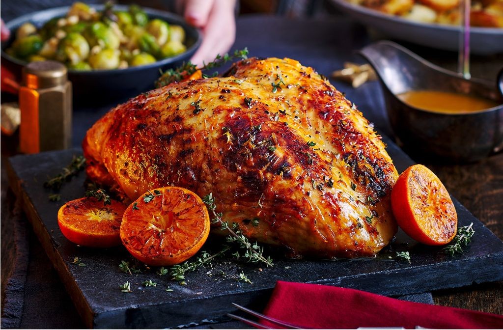 Honey Glazed Fried Turkey with Thyme