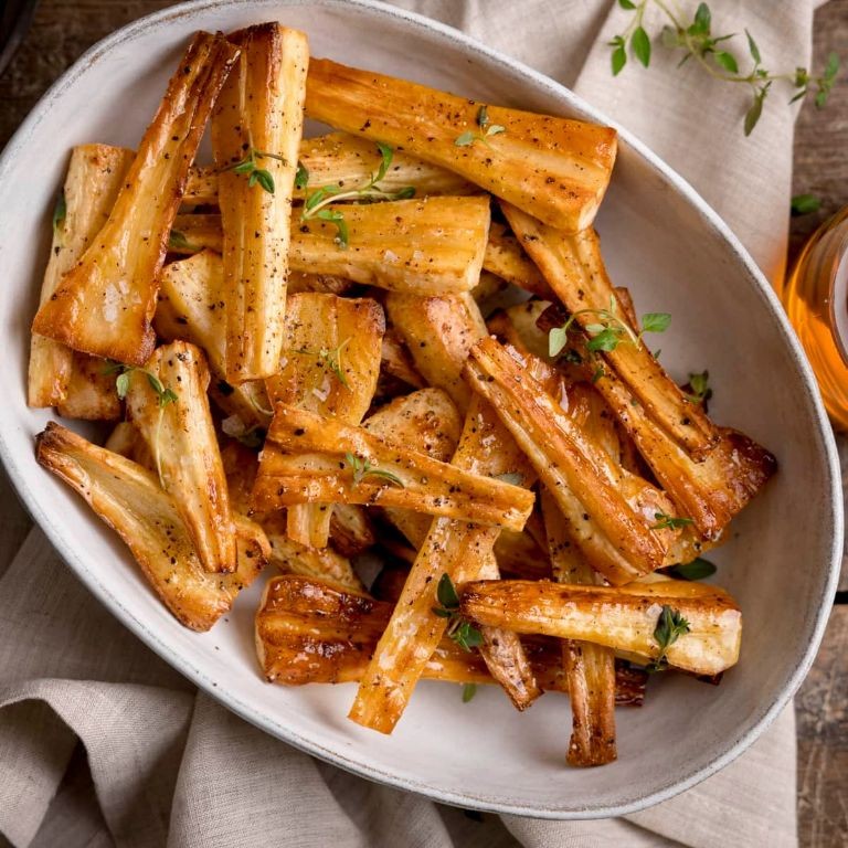 Honey Glazed Roasted Parsnips