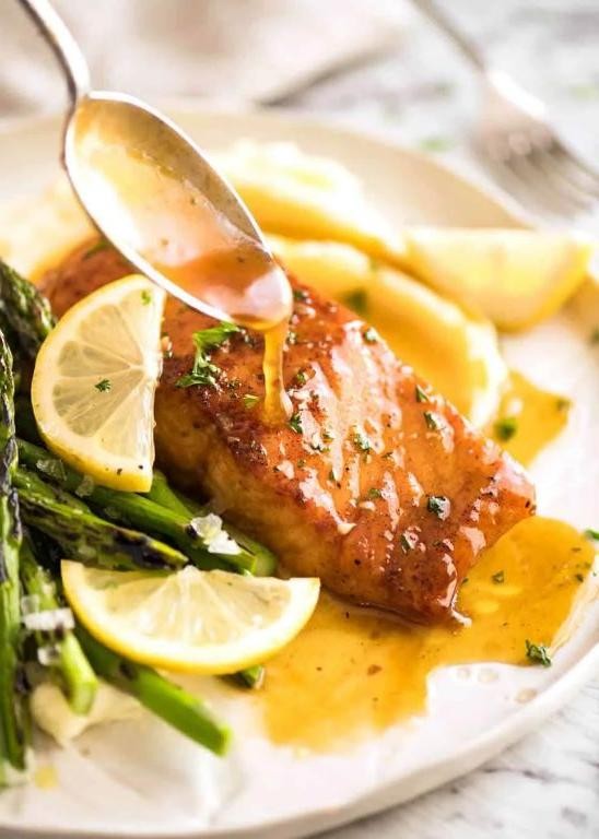Honey Lemon Glazed Salmon