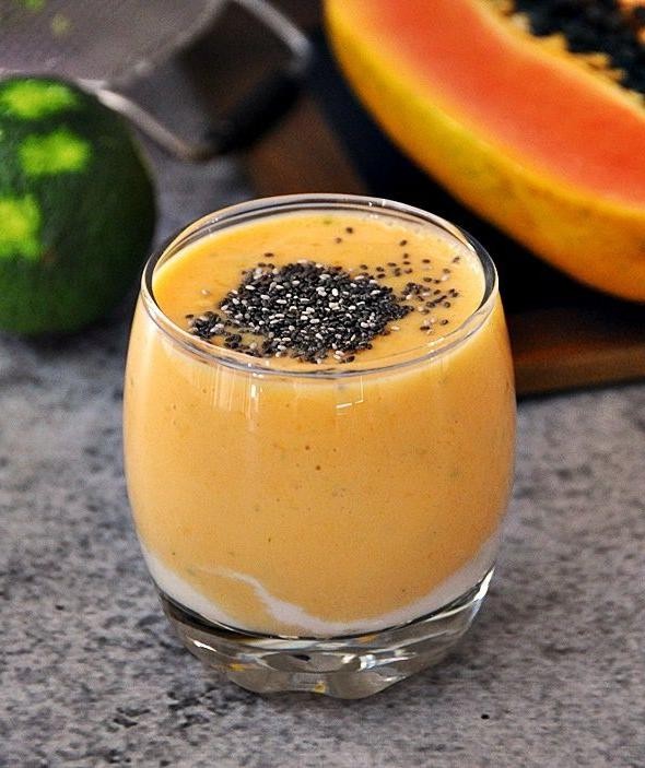 Honey Lime Papaya Smoothie