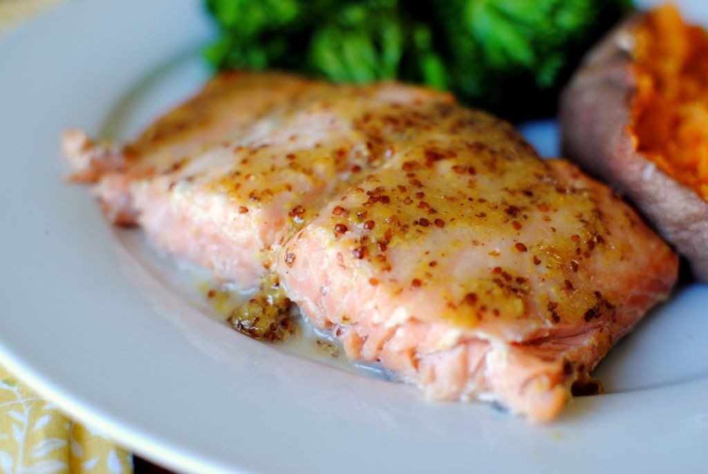 Honey Mustard Cedar Plank Salmon
