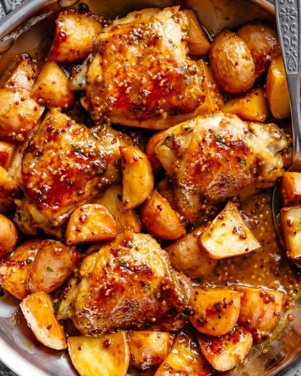Honey Mustard Chicken and Potato Comfort Dish