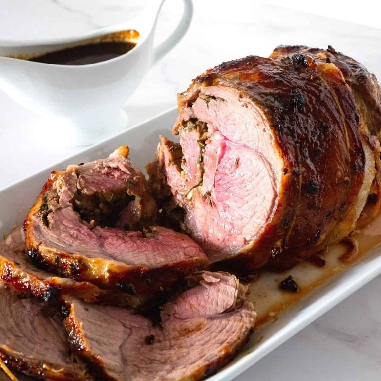 Honey Mustard Glazed Butterflied Leg of Lamb