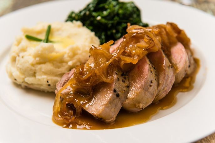 Honey Mustard Glazed Pork Tenderloin Sandwich