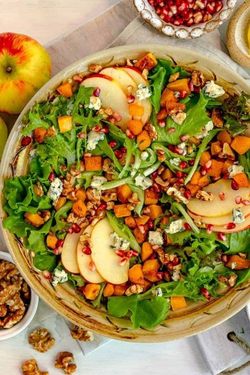 Honey Nut Squash and Apple Salad with Walnuts