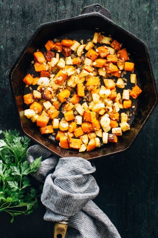 Honey Nut Squash and Bacon Hash
