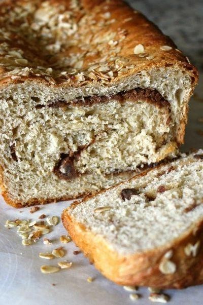 Honey Oatmeal Bread with Cinnamon Swirl