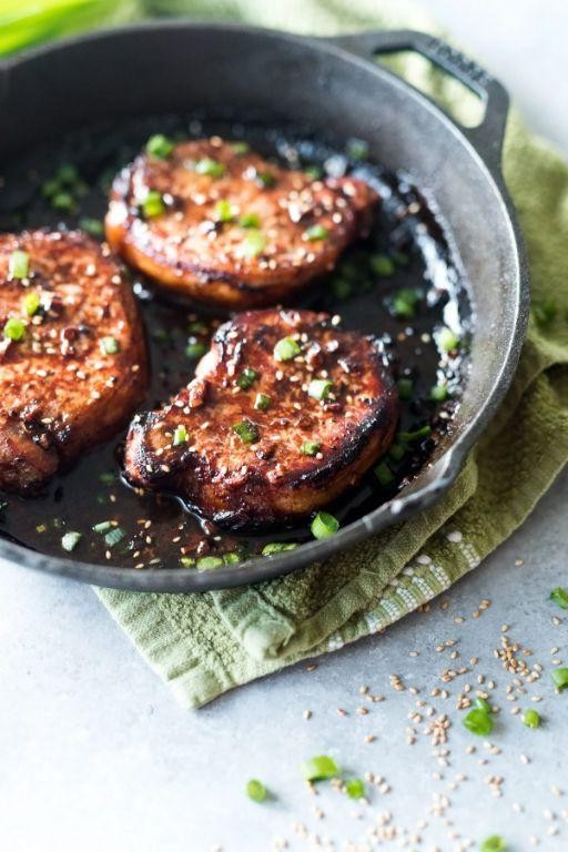 Honey Soy Glazed Cubed Pork Chops