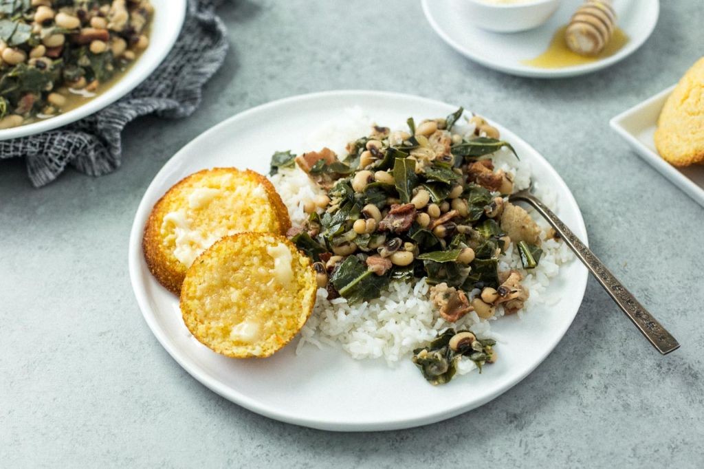 Hoppin John with Collard Greens