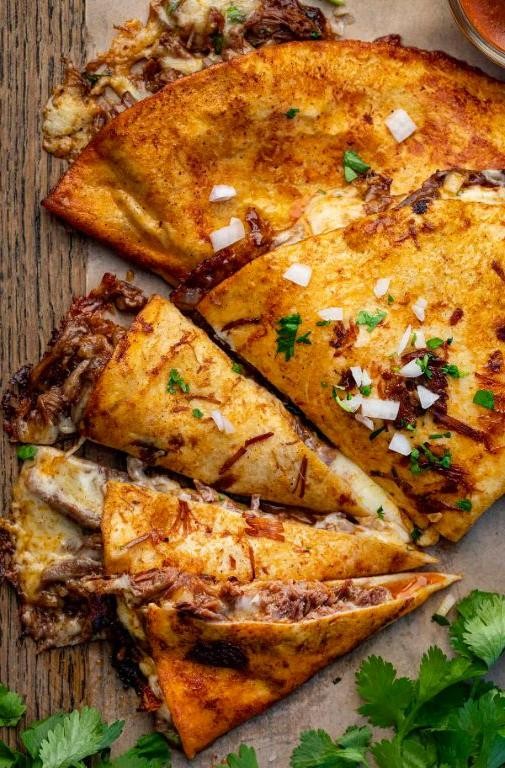 Hot Brown Quesadillas