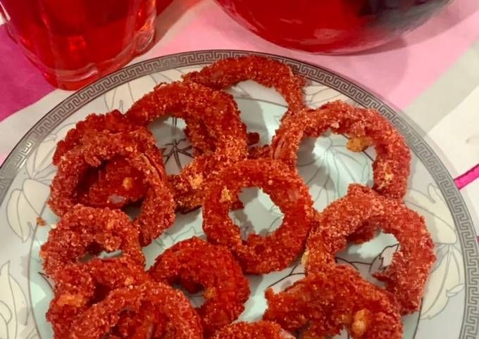 Hot Cheeto Crusted Onion Rings