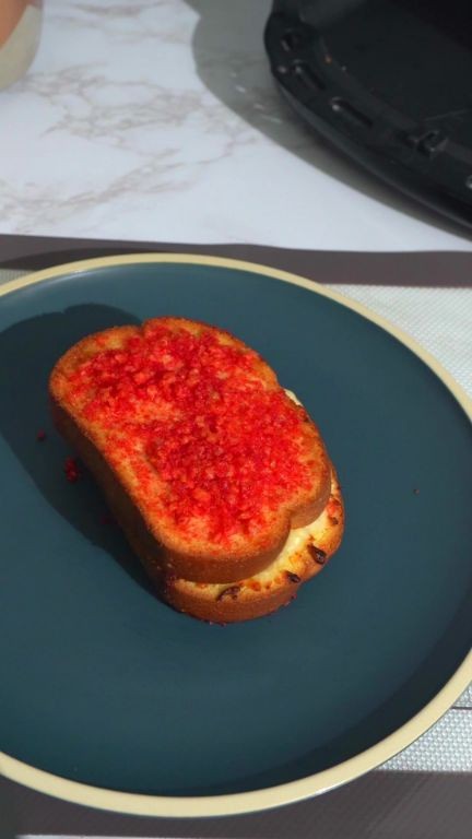 Hot Cheeto Grilled Cheese Sandwich