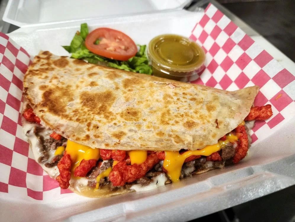 Hot Cheeto Quesadillas