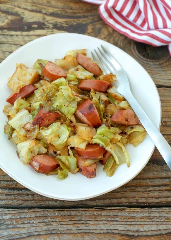 Hot Link and Cabbage Stir-Fry