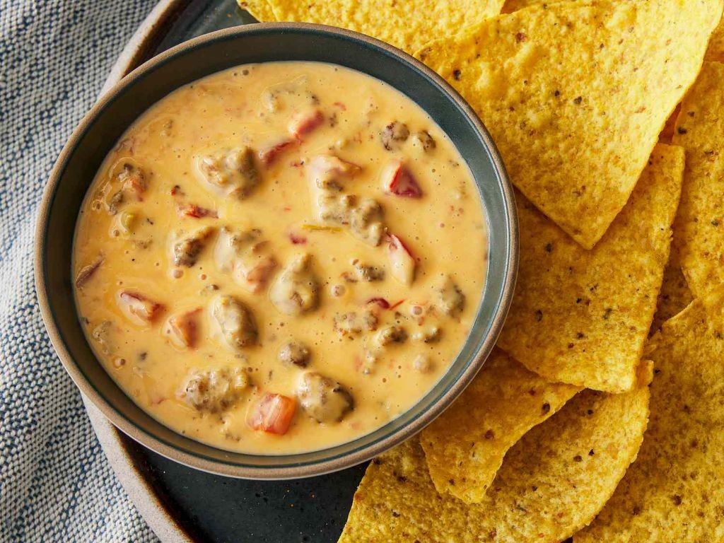Hot Sausage Taco Dip