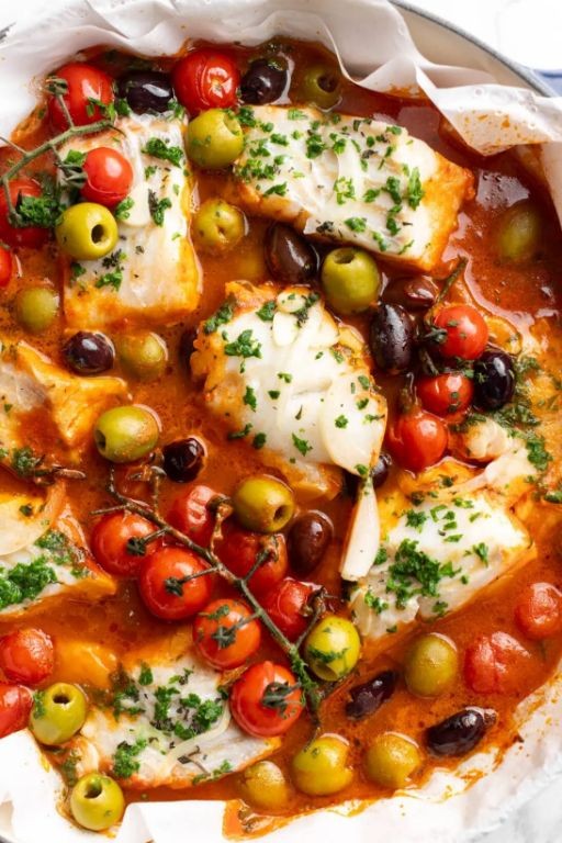 Instant Pot Mediterranean Fish with Herbed Tomato Sauce