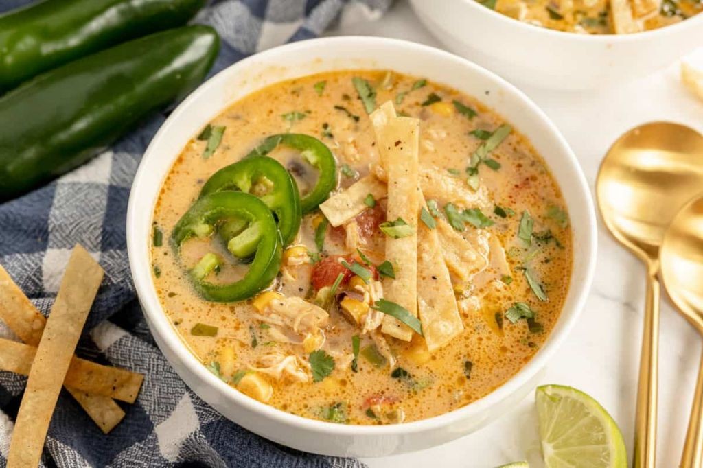 Jalapeno and Chicken Tortilla Cream Soup