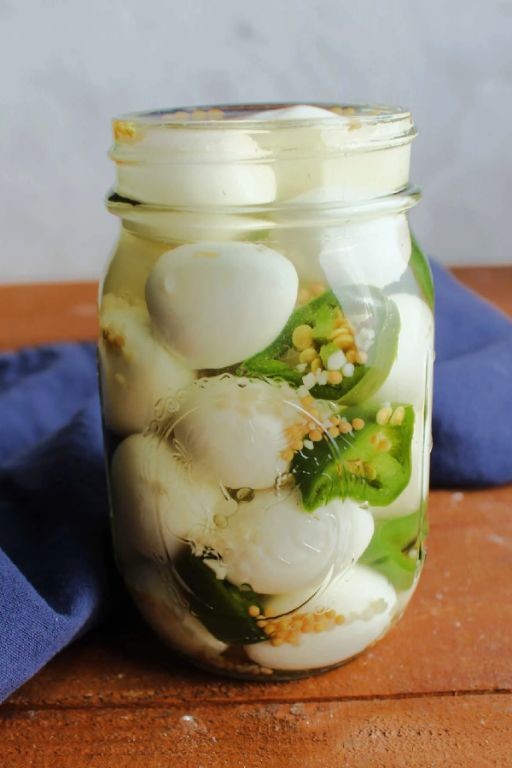 Jalapeño Lime Pickled Quail Eggs
