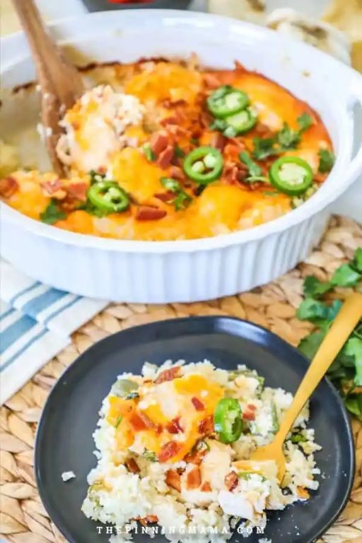 Jalapeño Popper Chicken and Rice Bake