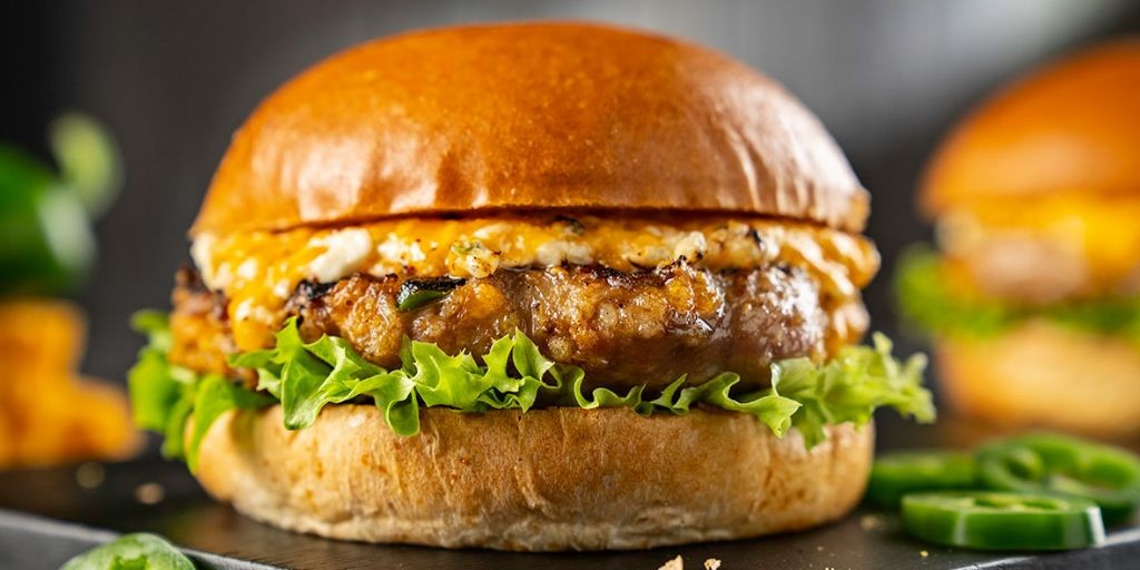 Jalapeño Popper Ground Chicken Burgers