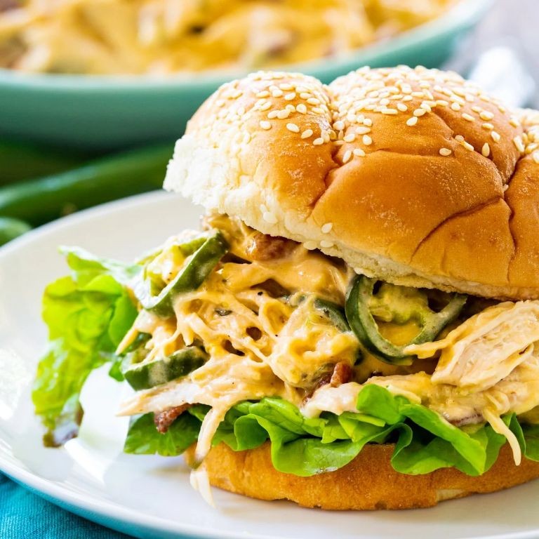 Jalapeño Popper Shredded Chicken Sandwich