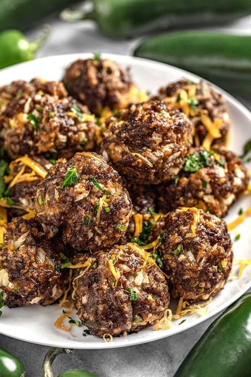 Jalapeño Popper Stuffed Meatballs