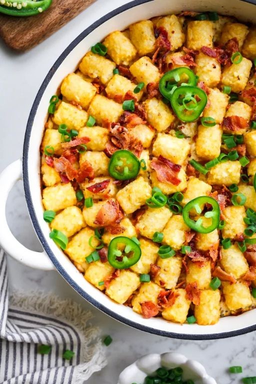 Jalapeño Popper Tater Tot Casserole