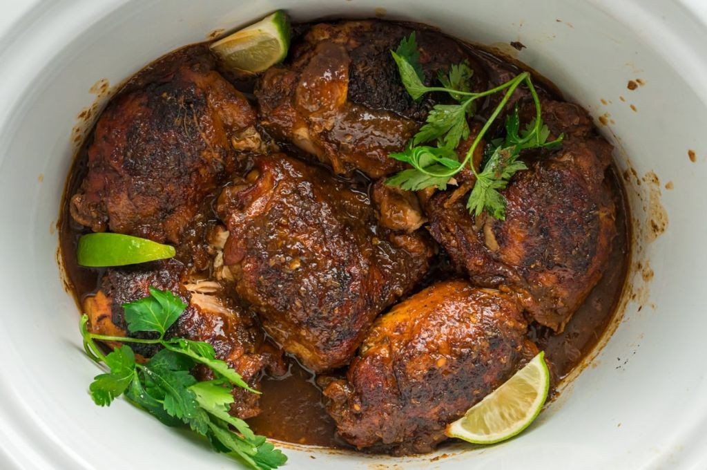 Jamaican Jerk Chicken Legs in the Crock Pot