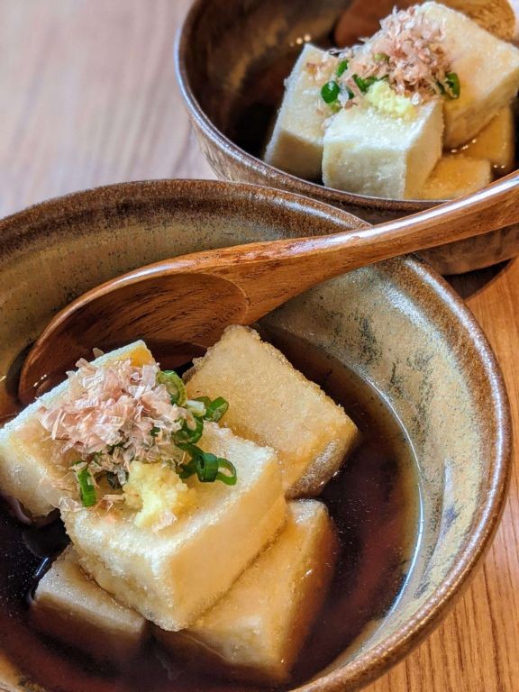 Japanese Agedashi Tofu with Bonito Flakes