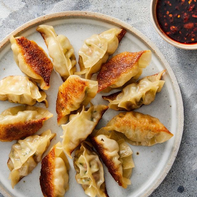 Japanese Gyoza Dumplings Pan-Fried to Perfection