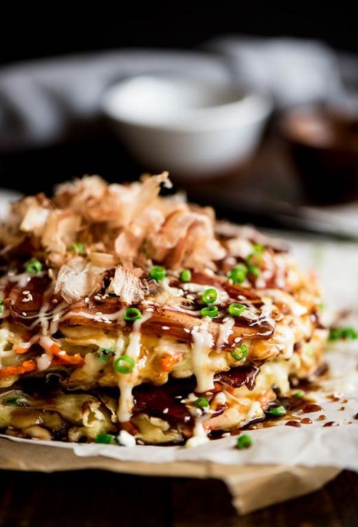 Japanese Okonomiyaki (Savory Pancake)